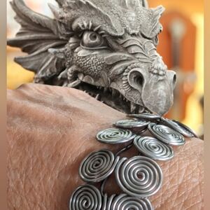 Egyptian Dragons Scale bracelet and earrings